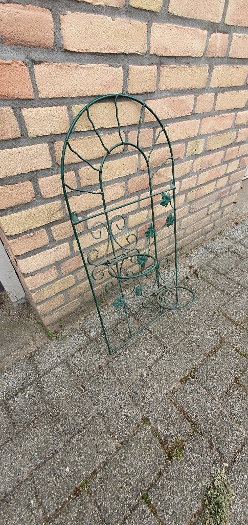 IJzeren wandrek voor 2 potten met planten., Ophalen of Verzenden, Gebruikt