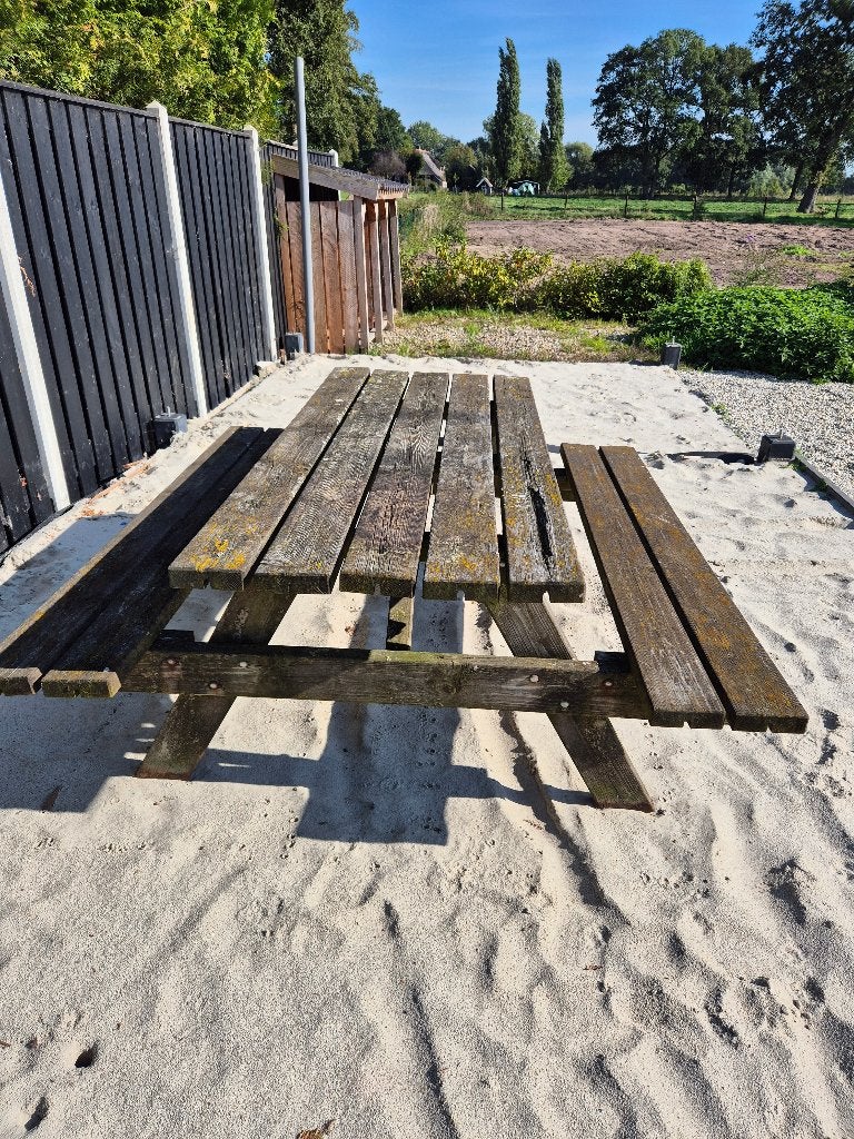 Picknicktafel, Tuin en Terras, Ophalen, Gebruikt, Rechthoekig, Hout