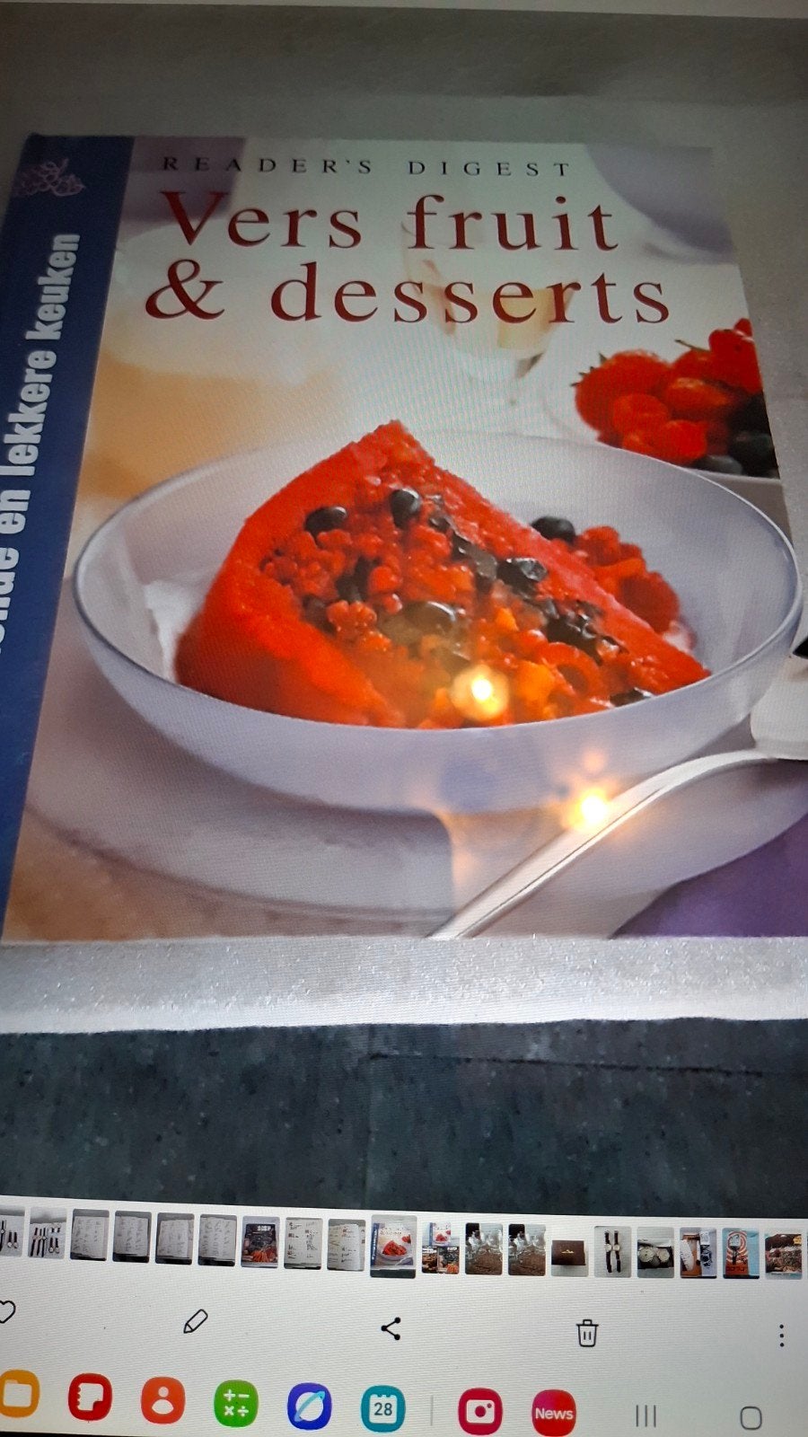 1 mooi boek , vers fruit & desserts., Ophalen of Verzenden, Nieuw, Europa, Taart, Gebak en Desserts