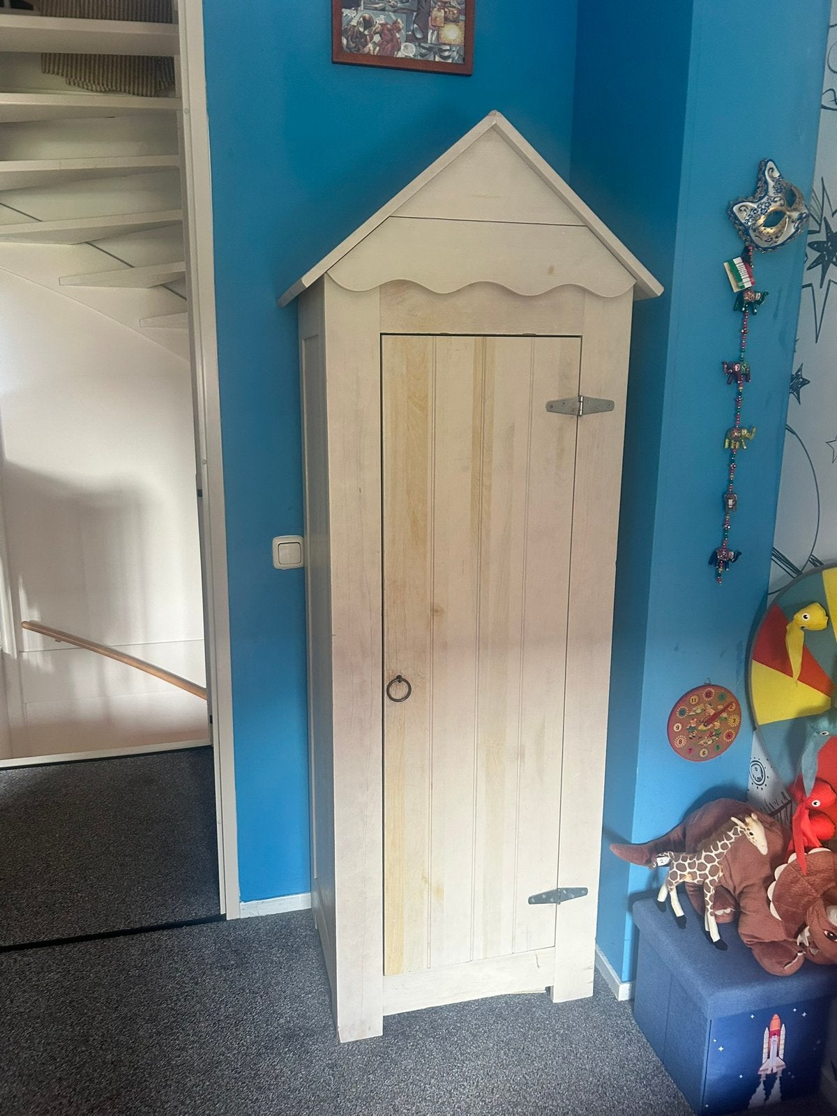 Kinderkledingkast, Ophalen, Met deur(en), Gebruikt, 50 tot 100 cm