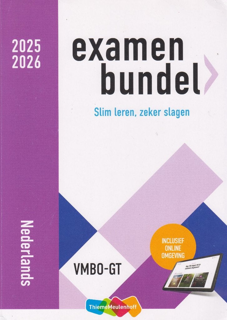 Examenbundel Nederlands VMBO-GT/MAVO 2025-26 (onbeschreven), ThiemeMeulenhoff, Ophalen of Verzenden, Nederlands, Gelezen