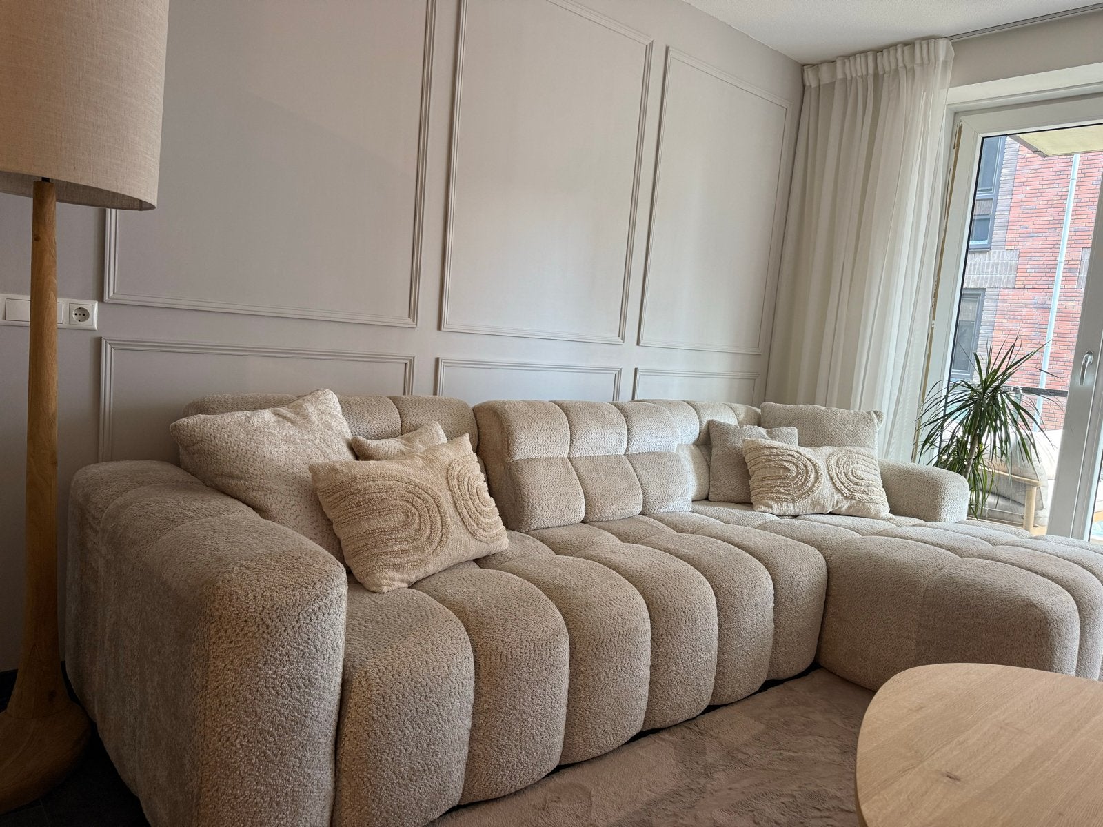 Comfortabele loungebank Jet van Haco - Zo goed als nieuw, Ophalen, 100 tot 125 cm, Hoekbank, 300 cm of meer