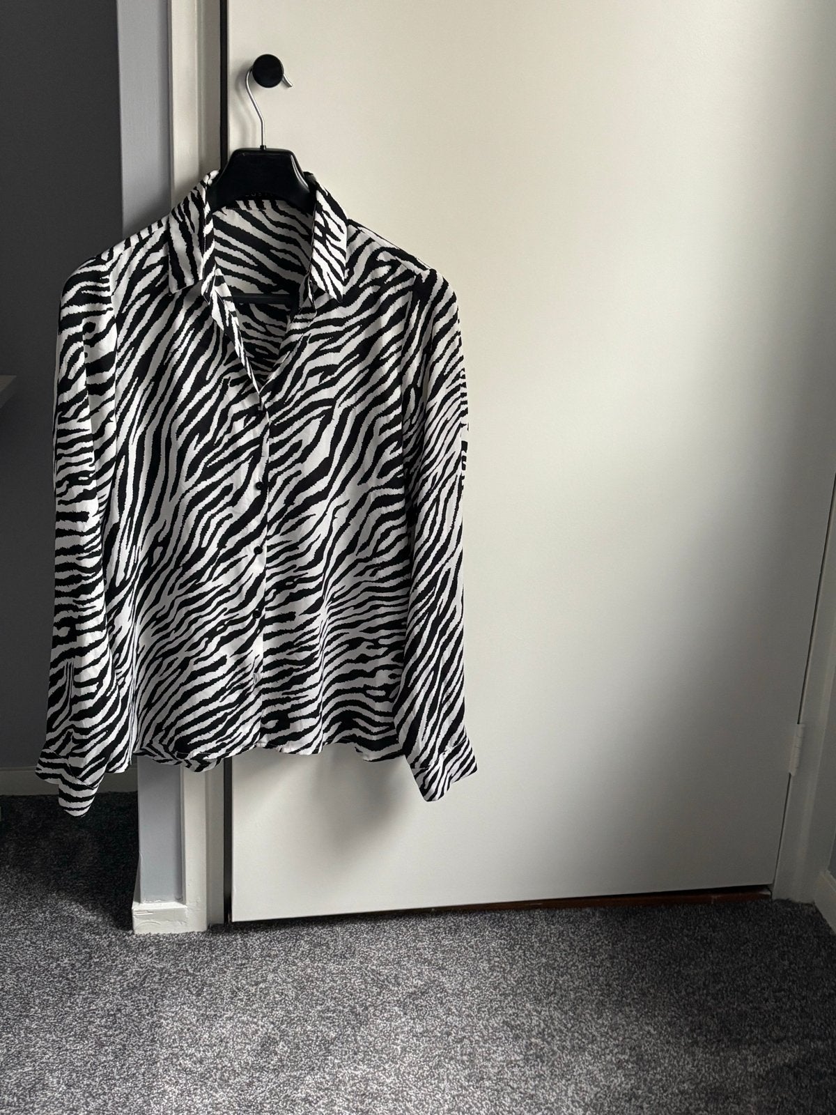 Costes Zebra Print Blouse Maat M, Verzenden, Zo goed als nieuw, Maat 38/40 (M), Zwart