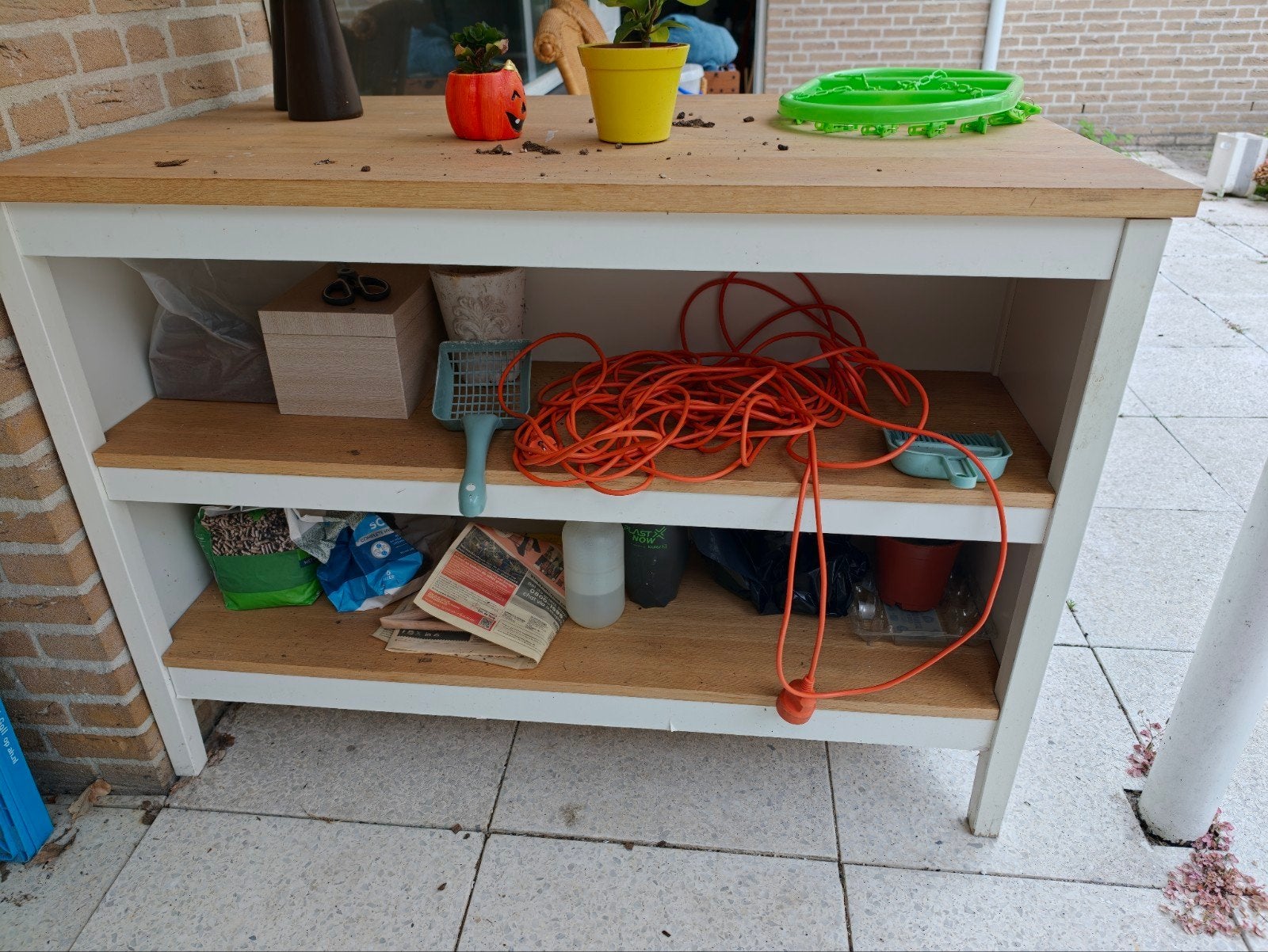 Ikea keukenland /opbergtafel voor buiten, Ophalen