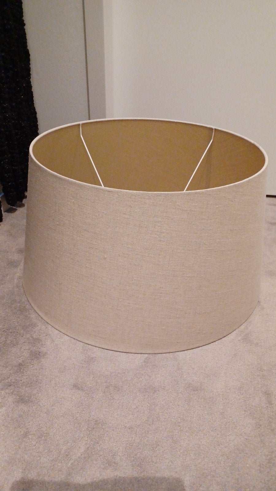 lampenkap, 29 cm, Beige, Rond, Ophalen of Verzenden