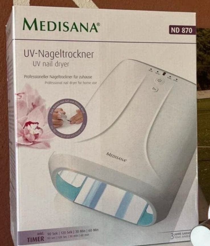 Nageldroger Medisana, Ophalen of Verzenden, Zo goed als nieuw, Zwart, Handen en Nagels