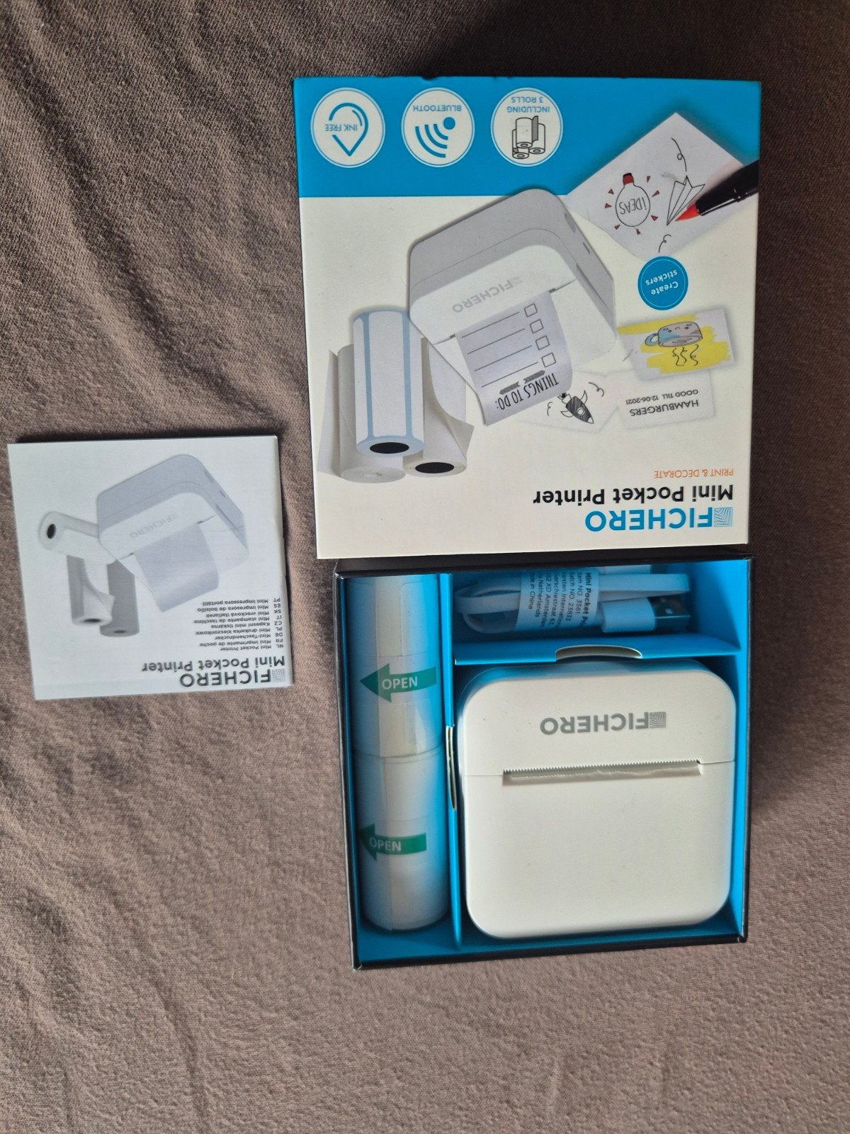 Fichero Mini Pocket Printer - Draadloze Thermische Printer, Computers en Software, Printers, Zwart-en-wit printen, Printer, Ophalen of Verzenden