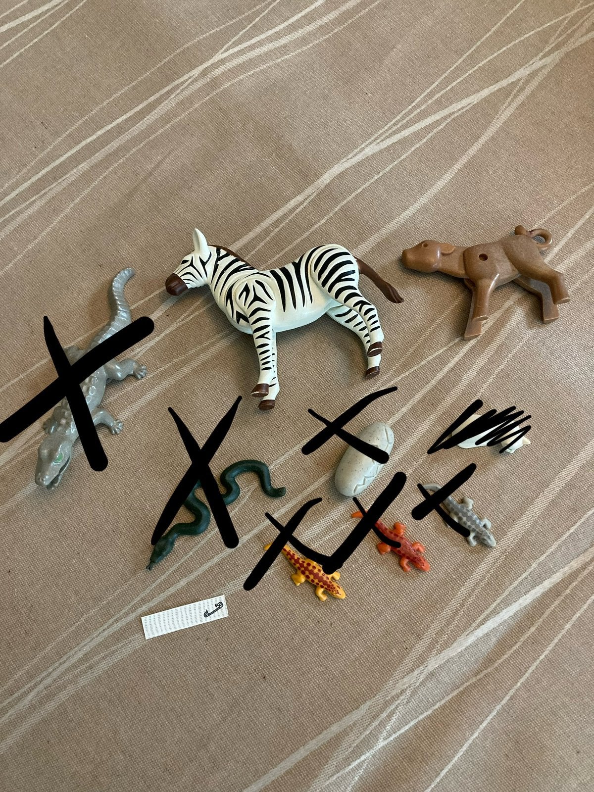 Playmobil zebrapaard, kalf ed…, Ophalen of Verzenden, Zo goed als nieuw