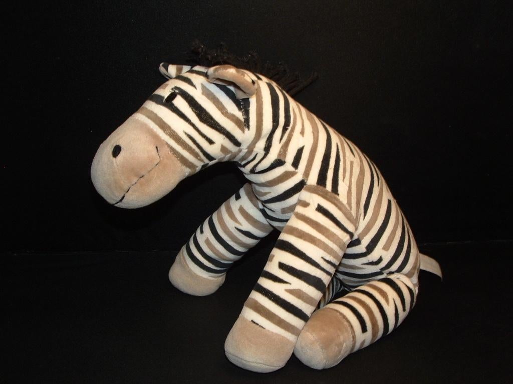 HAPPY HORSE ZEBRA GREY ZITA NR2 VELOURS WIT MET GR, Kinderen en Baby's, Speelgoed | Knuffels en Pluche, Ophalen of Verzenden, Nieuw