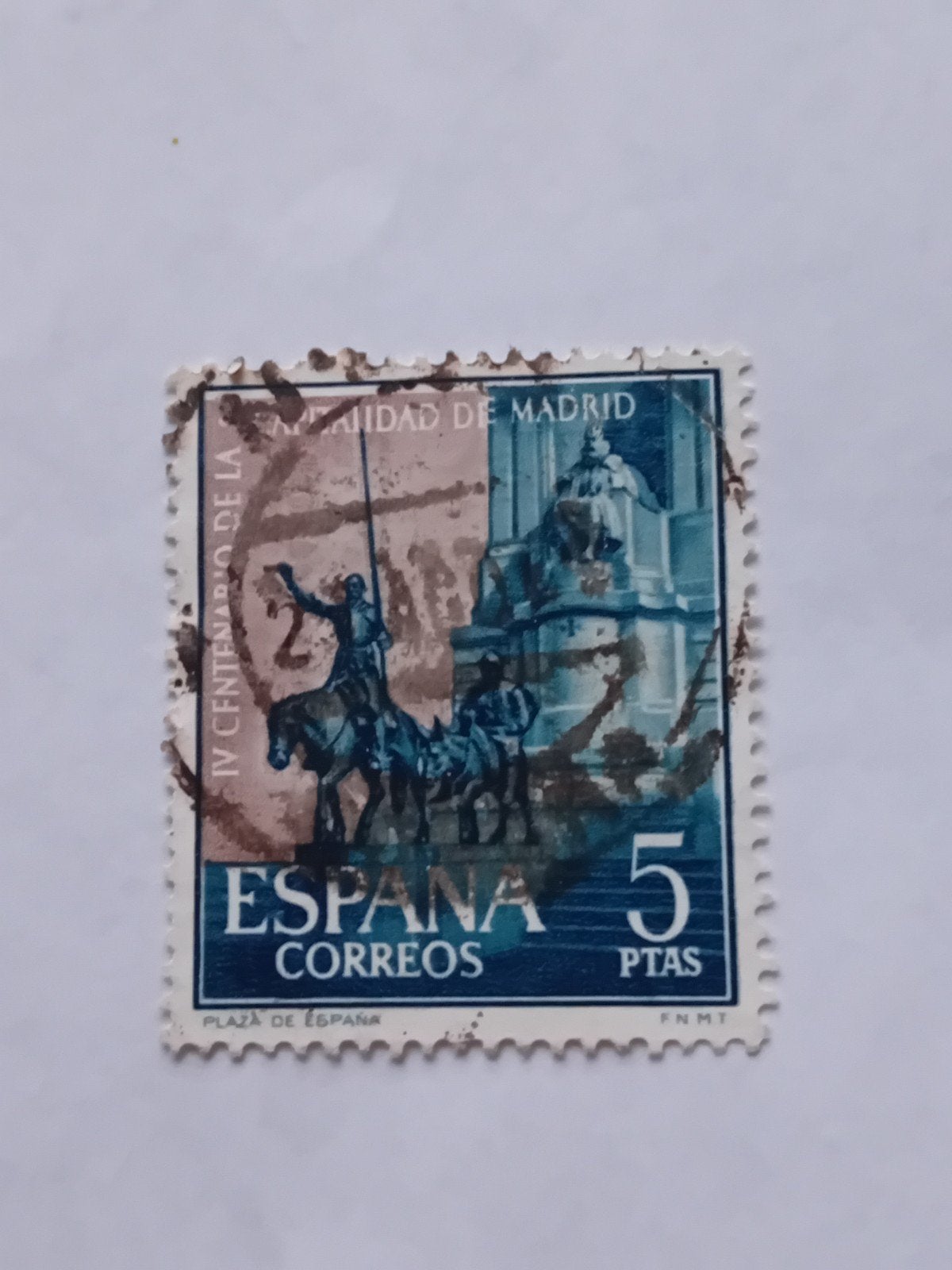 Spanje postzegel 5 PTAS IV Centenario de la Villa de Madrid, Ophalen of Verzenden