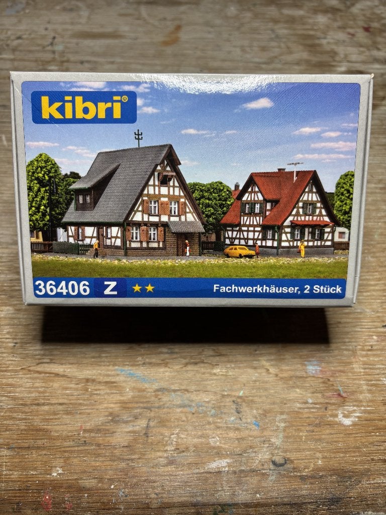 Kibri 36406 2 woningen Z schaal voor Märklin Miniclub, Overige merken, Gelijkstroom of Wisselstroom, Brug, Tunnel of Gebouw, Nieuw