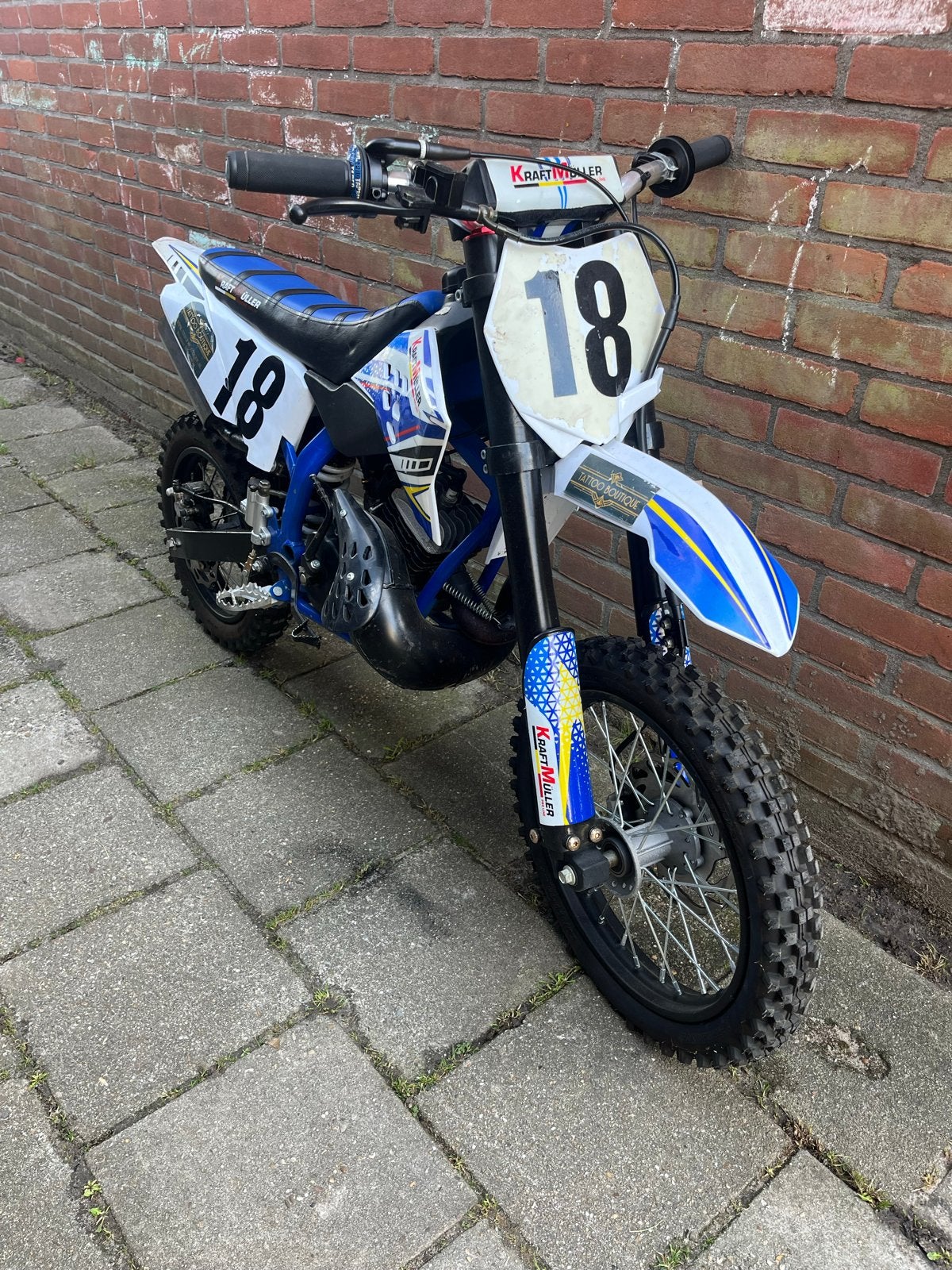 Stoere Pitbike 50cc, Fietsen en Brommers, Ophalen, 50 cc, Schijfrem, Pitbike