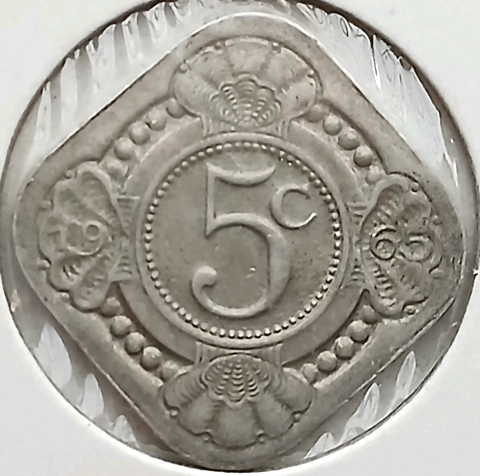 5 Cent 1965 Nederlandse Antillen Oude Vintage Munt Kolonie, Ophalen of Verzenden