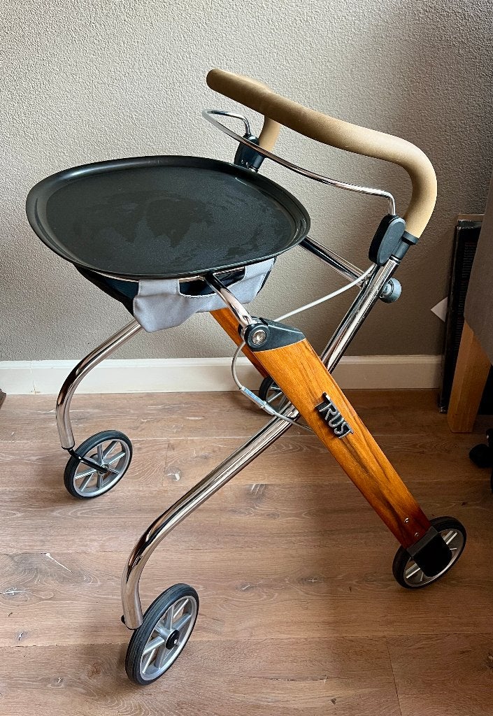 Rollator Trust Let’s Go Indoor hout kleur teak, Ophalen, Lichtgewicht