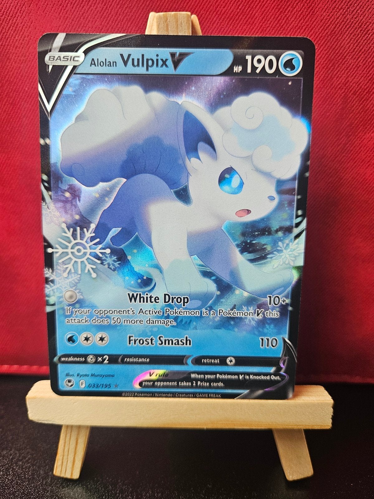 Alolan Vulpix V #033 (Holiday Calendar 2023 stamped), Ophalen of Verzenden, Zo goed als nieuw, Losse kaart