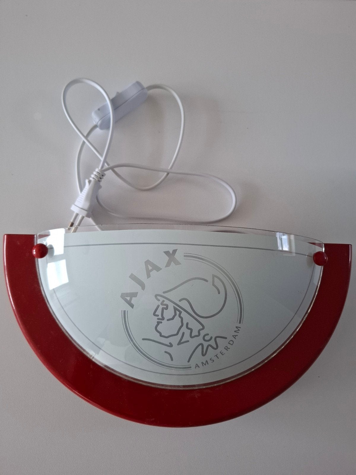 Ajax Amsterdam Wandlamp - Uniek Fan Item, Kunststof, Ophalen of Verzenden, Zo goed als nieuw, Modern