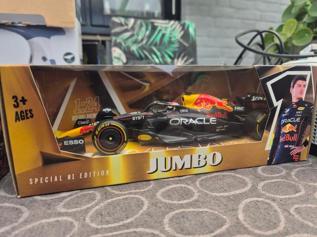 Max Verstappen Red Bull Racing F1 Auto 1:24 Jumbo, Ophalen of Verzenden