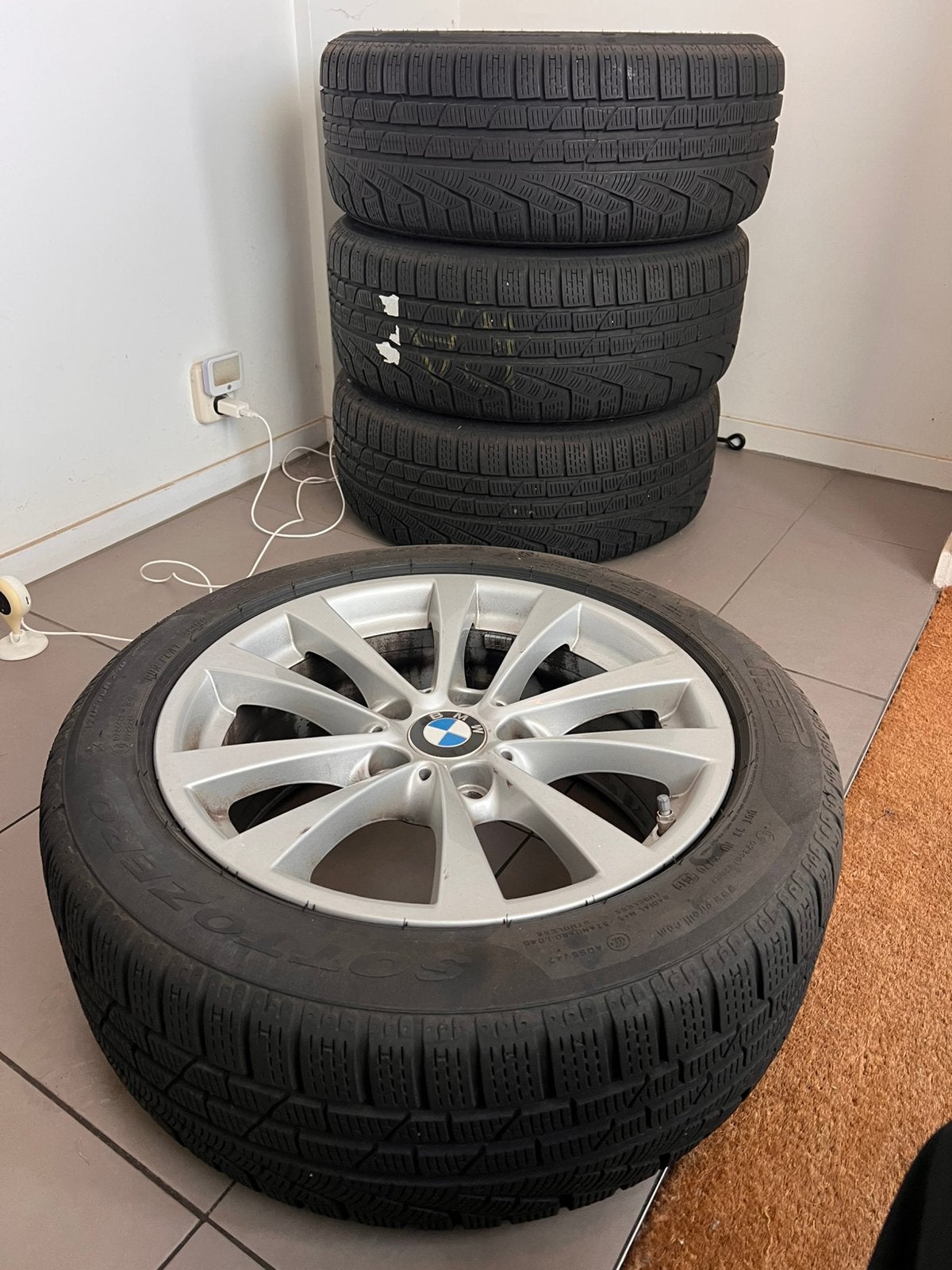 BMW velgen 17 ( F31) met winterbanden, Ophalen, Gebruikt, Banden en Velgen, 17 inch
