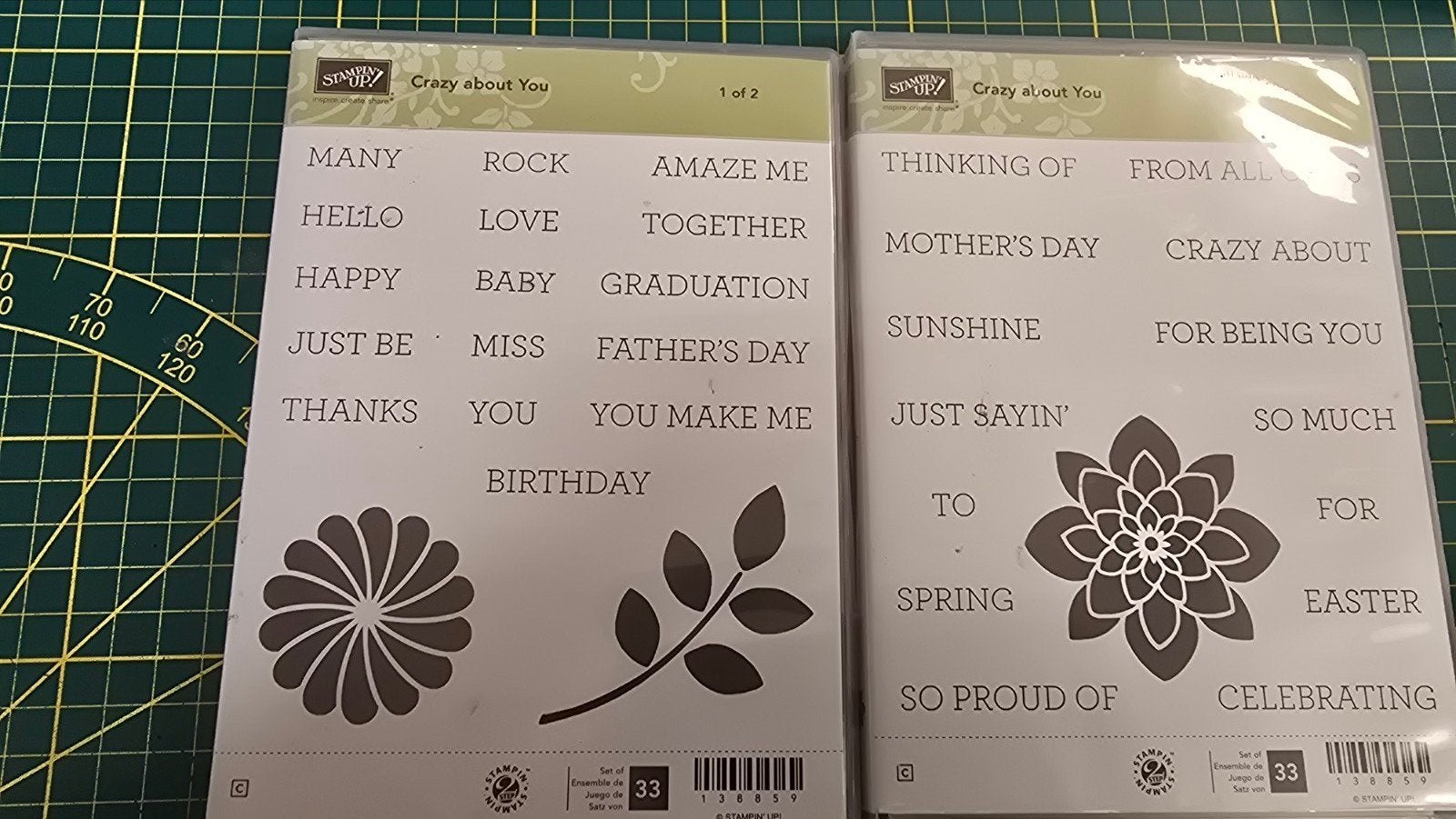 stampin up stempelset crazy about you  2 delig, Ophalen of Verzenden, Zo goed als nieuw