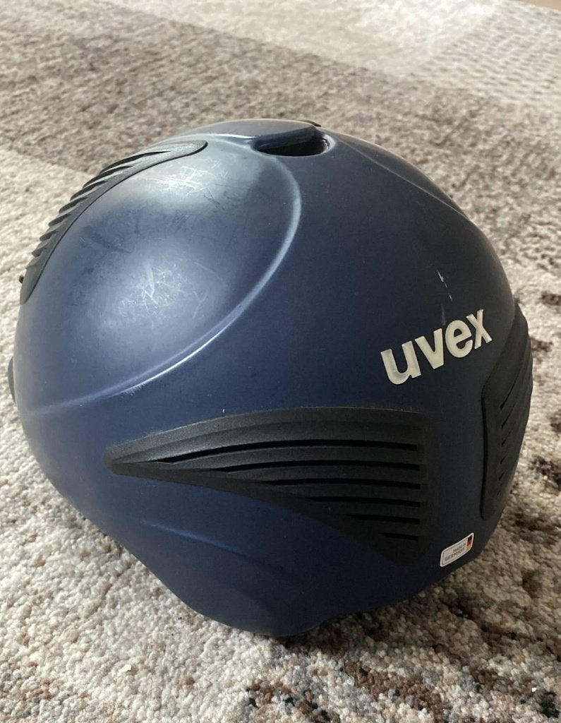 Uvex donkerblauwe cap, Blauw, Gebruikt, Dressuur, Overige merken