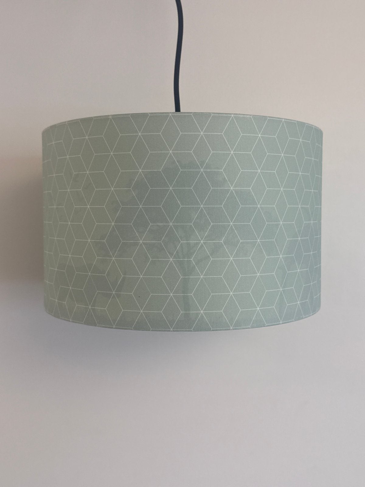 Kinderkamer lamp mintgroen met dieren silhouetten, Gebruikt, Ophalen of Verzenden, Lamp, Overige merken