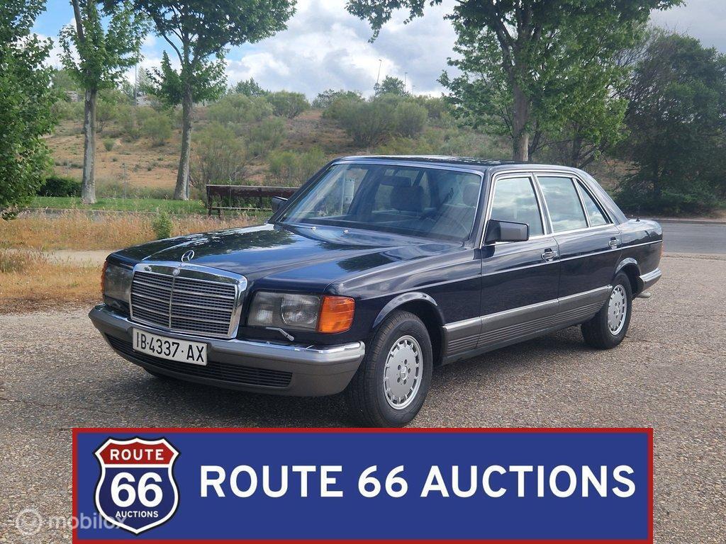 Mercedes-Benz 500 SEL | 1984 | Route 66 Auctions, Auto's, Overige carrosserieën, Zwart, Mercedes-Benz, Bedrijf