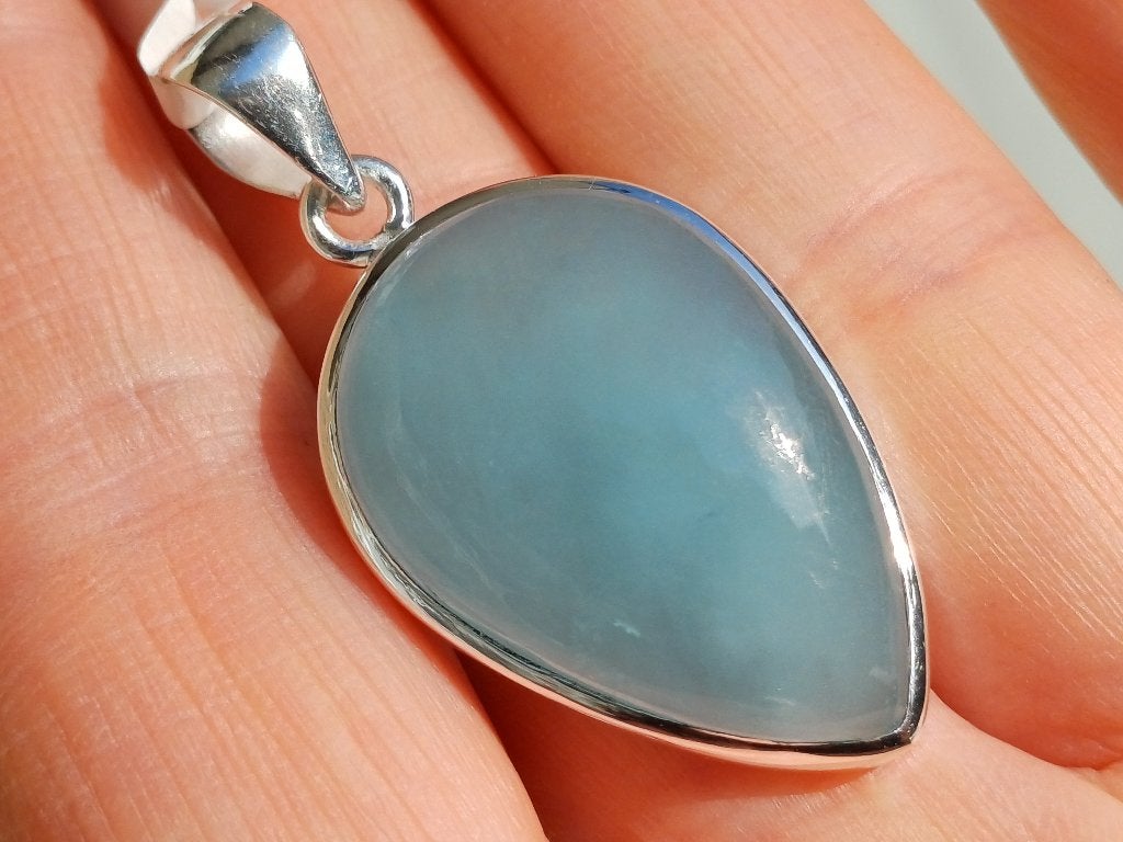 Vanoli 925 zilveren kettinghanger met druppel aquamarijn, Vanoli, Blauw, Amsterdam, Nieuw