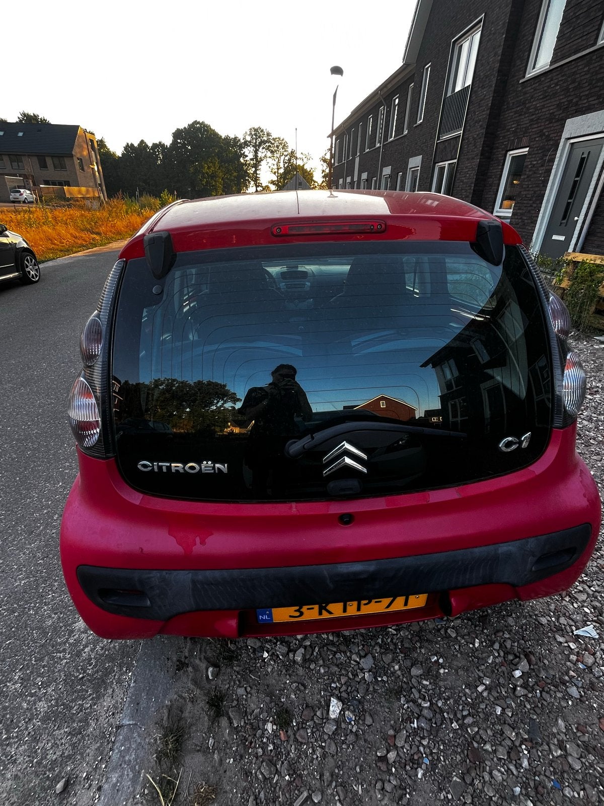 Citroën C1 1.0 5-DRS 2010 Rood met Airco, Auto's, Voorwielaandrijving, 4 stoelen, C1, 68 pk
