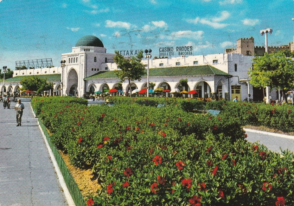 Griekenland rhodos, vieuw of the new market, Verzamelen, Verzenden, 1980 tot heden, Gelopen, Overig Europa