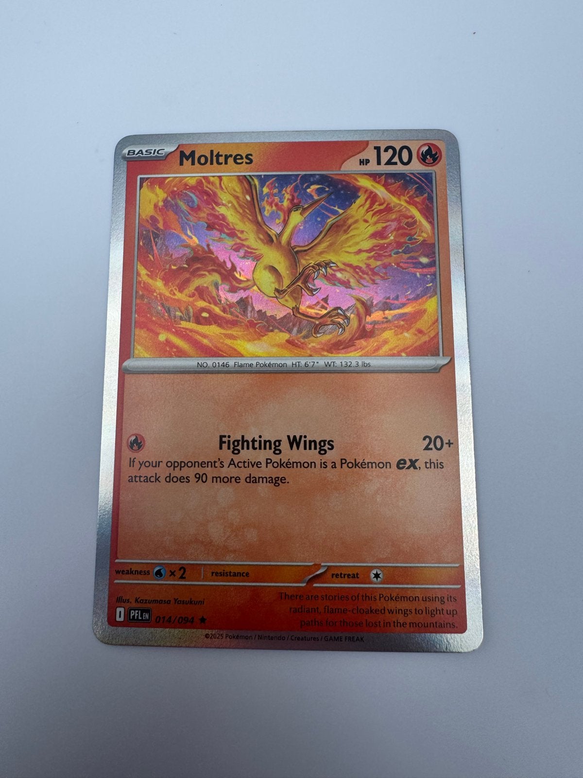 Moltres Pokémon kaart 014/094 - Zo goed als nieuw, Ophalen of Verzenden, Zo goed als nieuw, Losse kaart, Foil
