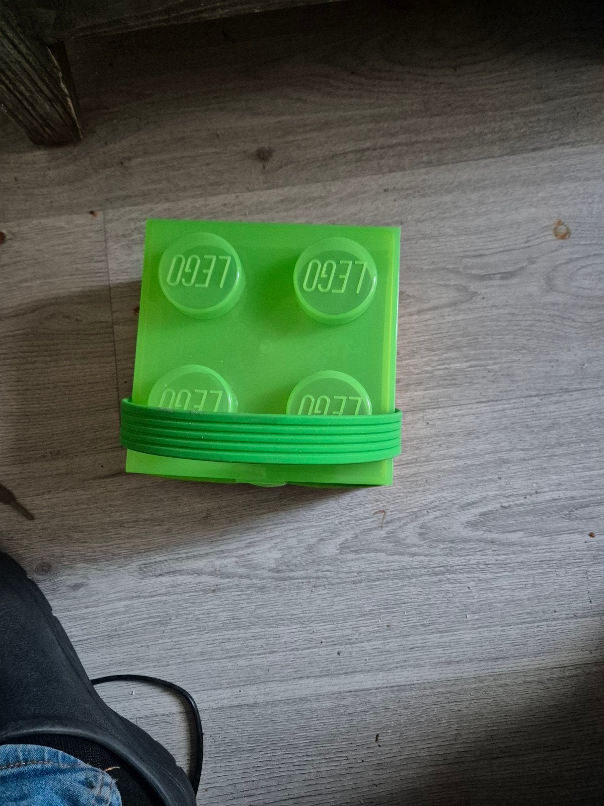 Lego lunchbox / opbergbakje groen, Ophalen of Verzenden, Gebruikt, Overige typen, Lego
