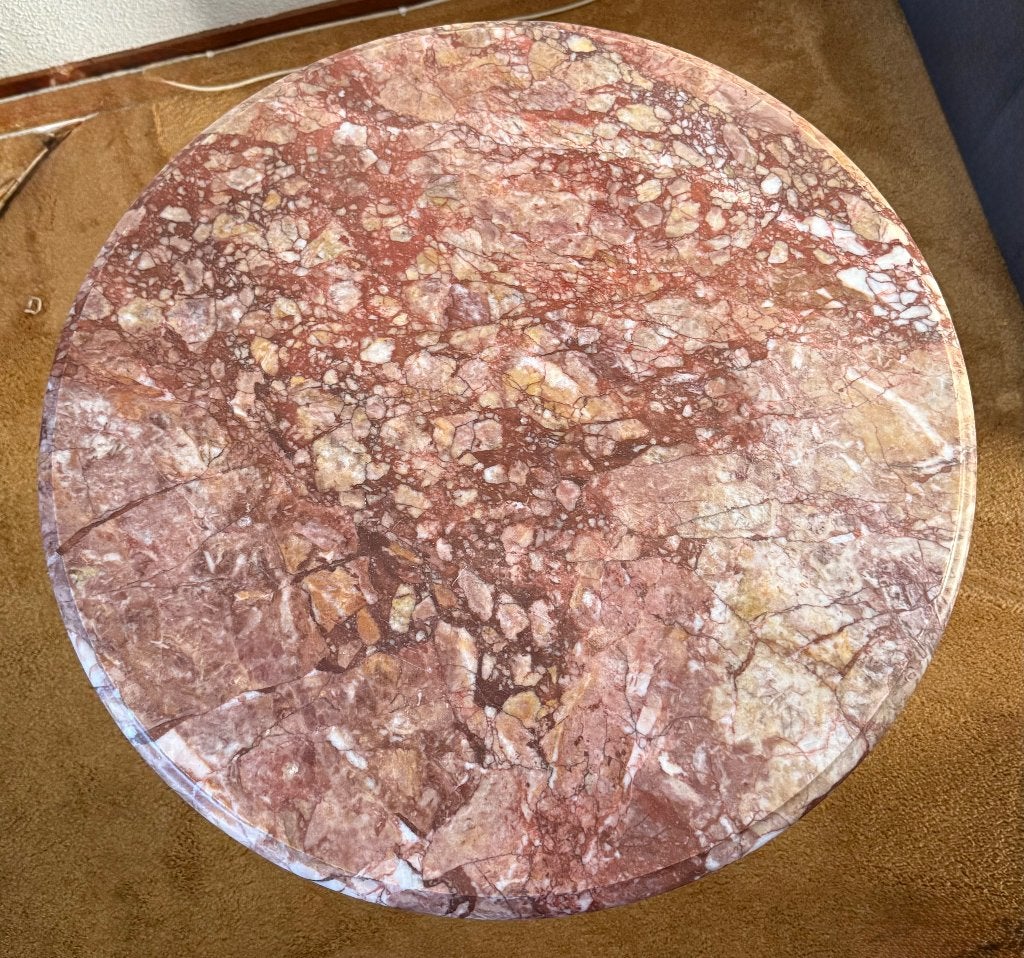 Bistro tafeltje met marmer blad, Ophalen, Overige materialen, 50 tot 100 cm, Rond