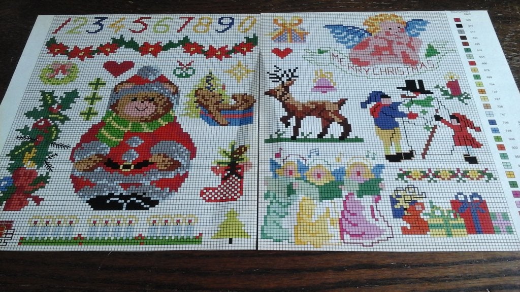 Borduurpatroon van kerst en winter, Ophalen of Verzenden, Zo goed als nieuw, Handborduren, Patroon
