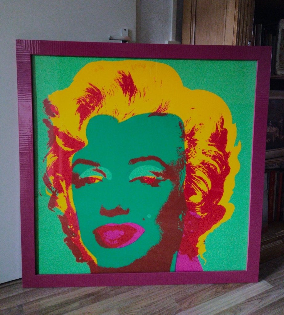 Zeefdruk Marilyn Monroe - Andy Warhol - 91x91 cm, Ingelijst, Ophalen of Verzenden, Portret en Figuren, Zeefdruk