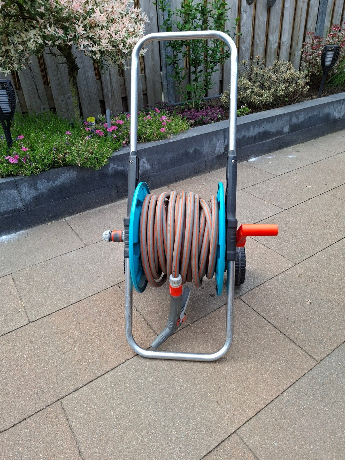 Gardena tuinslang met haspel, Tuin en Terras, Ophalen, Gebruikt, Tuinslang
