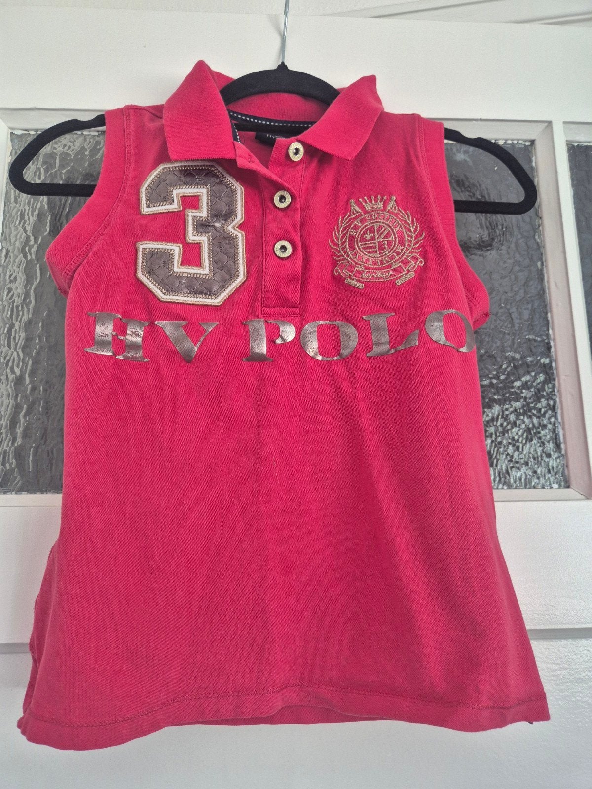 HV polo shirt rood mouwloos maat S (valt klein), Ophalen of Verzenden, Hy Polo, Gedragen, Rood