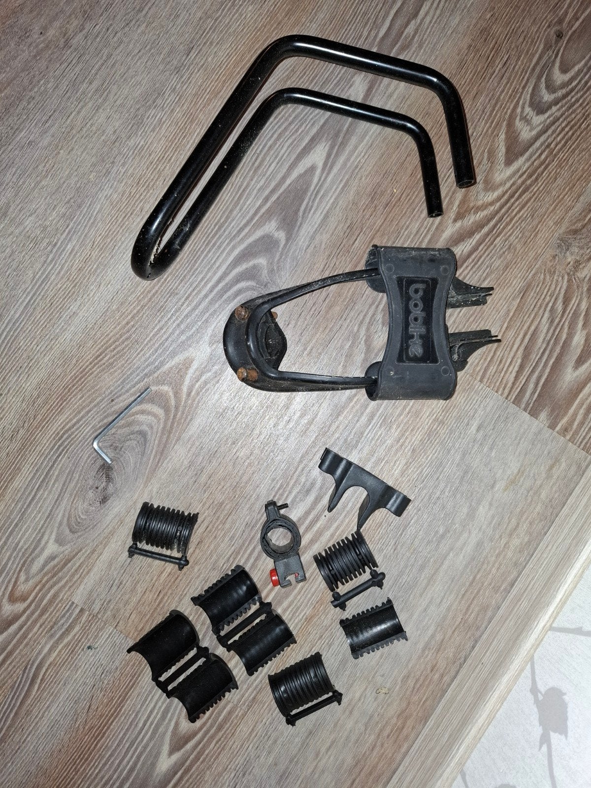 Bevestiging set voor Bobike fietsstoeltje, Ophalen of Verzenden, Gebruikt, Bobike fietszitje voor en achter