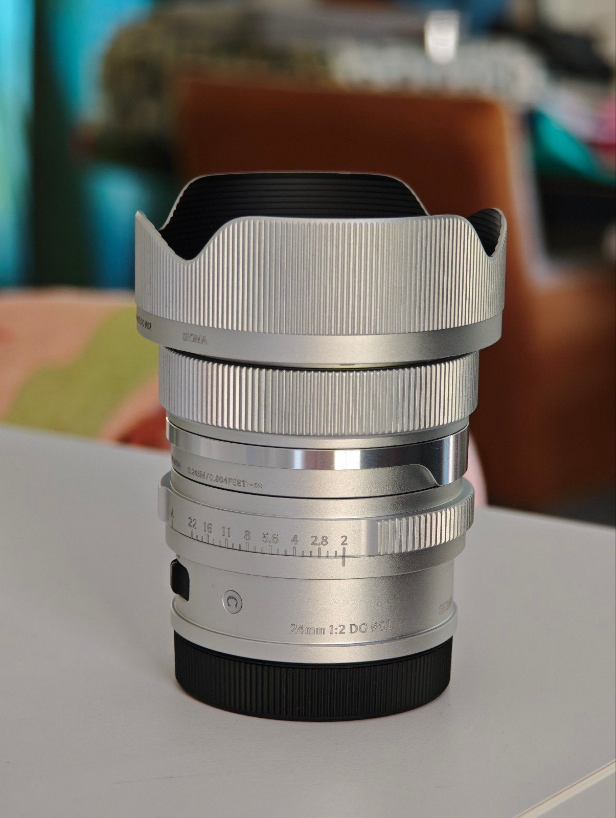Sigma 24mm F2 DG DN Zilver L-Mount, Audio, Tv en Foto, Fotografie | Lenzen en Objectieven, Sigma, L-mount, Zo goed als nieuw, Handmatige focus