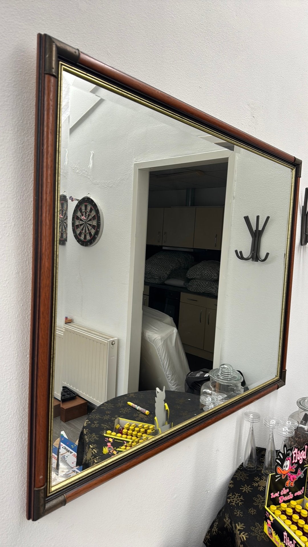 Prachtige spiegel 125 bij 100 cm, Ophalen, Zo goed als nieuw, Rechthoekig