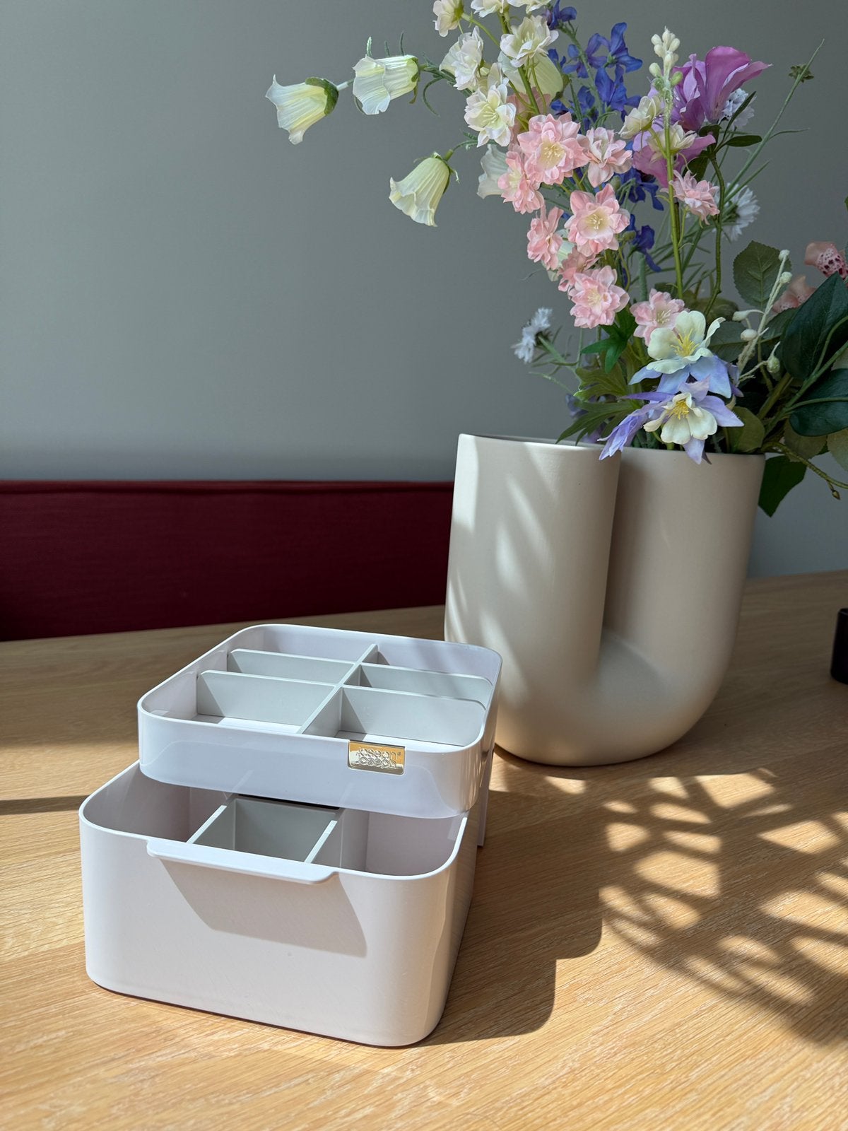 Make-up organizer met lade en compartimenten, Ophalen of Verzenden, Zo goed als nieuw