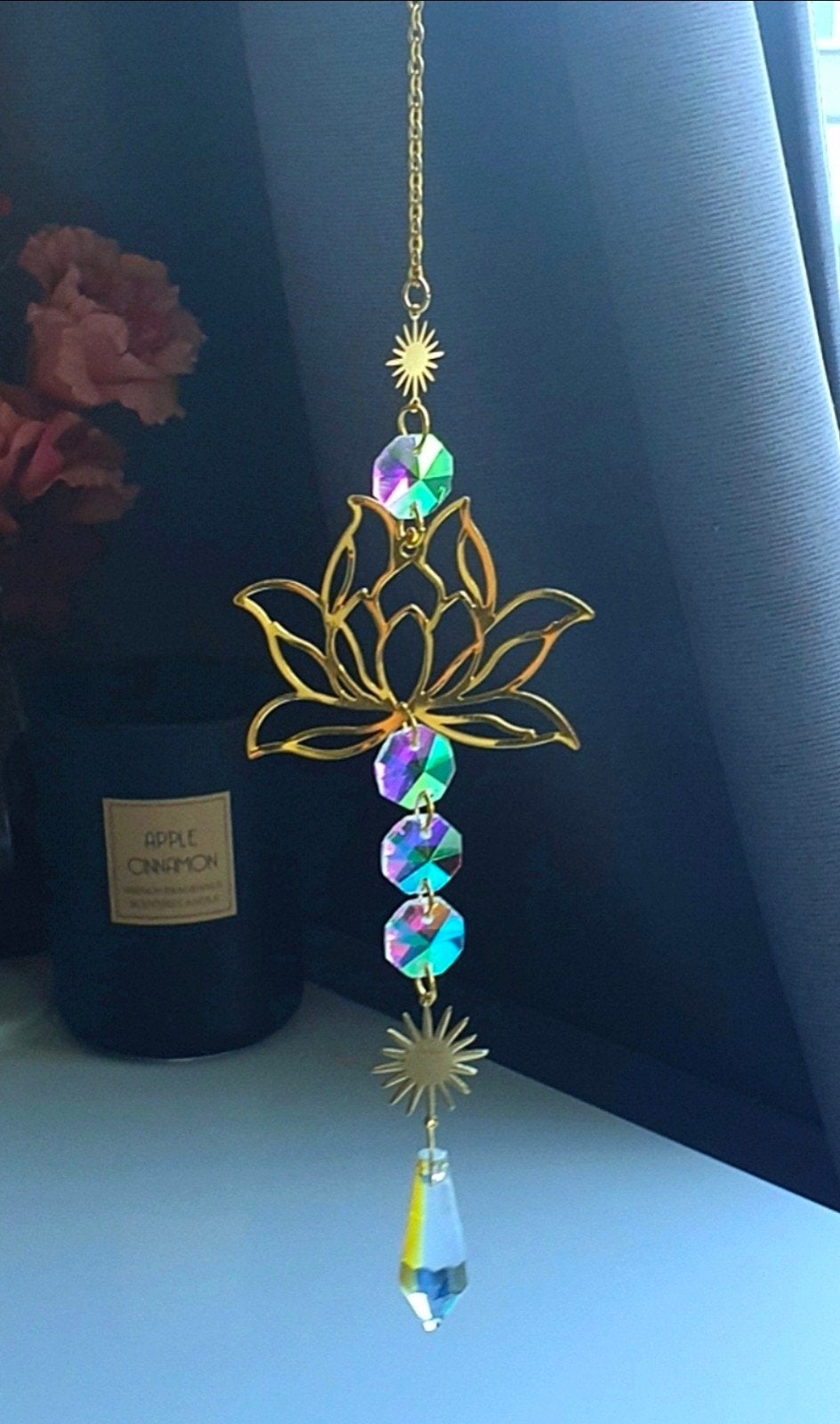 Raamkristal  |  Model: Lotus, Ophalen of Verzenden, Nieuw, Yoga-accessoire