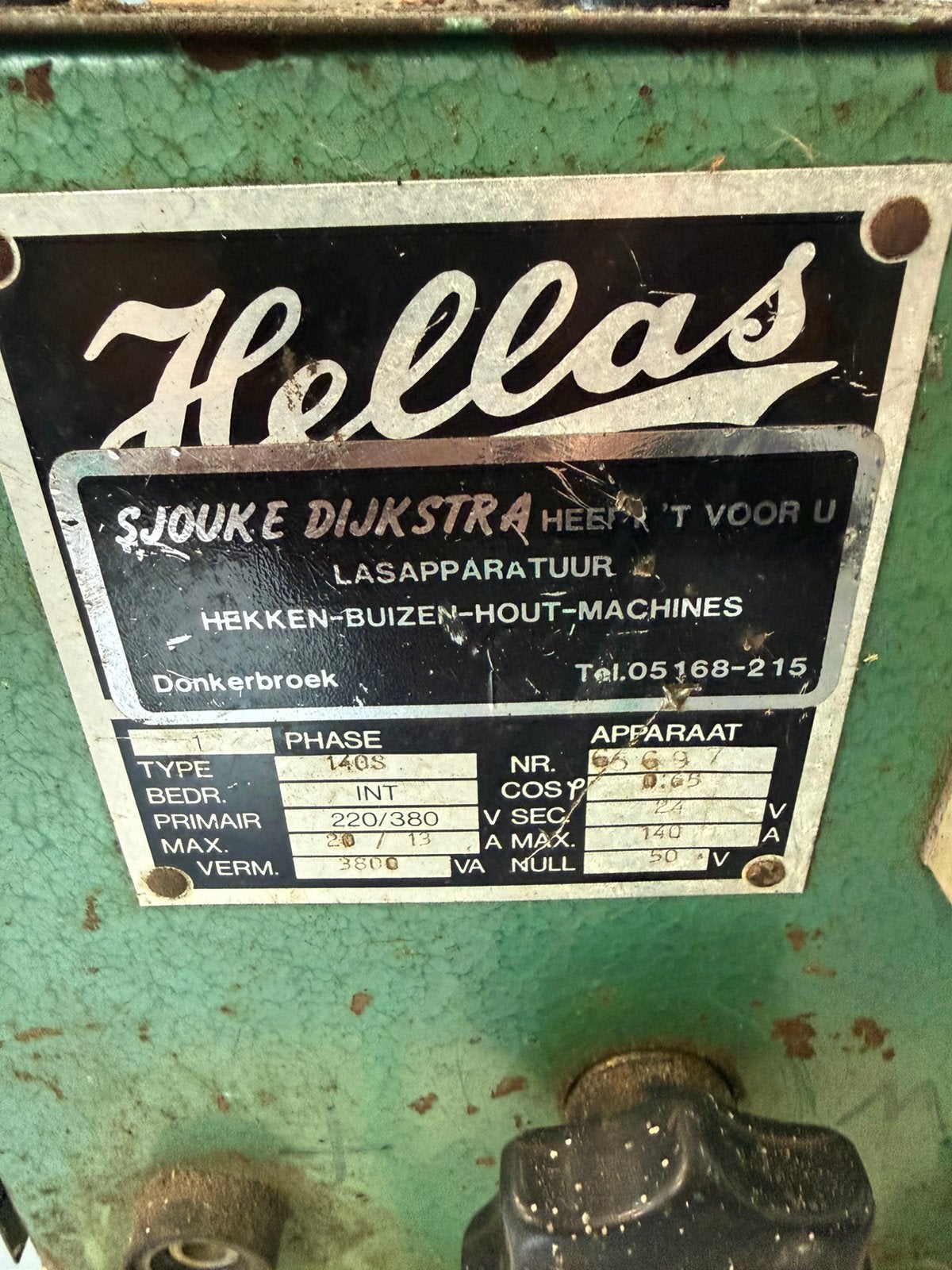 Hellas lasapparaat 230 v en 380v, Doe-het-zelf en Verbouw, Ophalen, Gebruikt, Elektroden