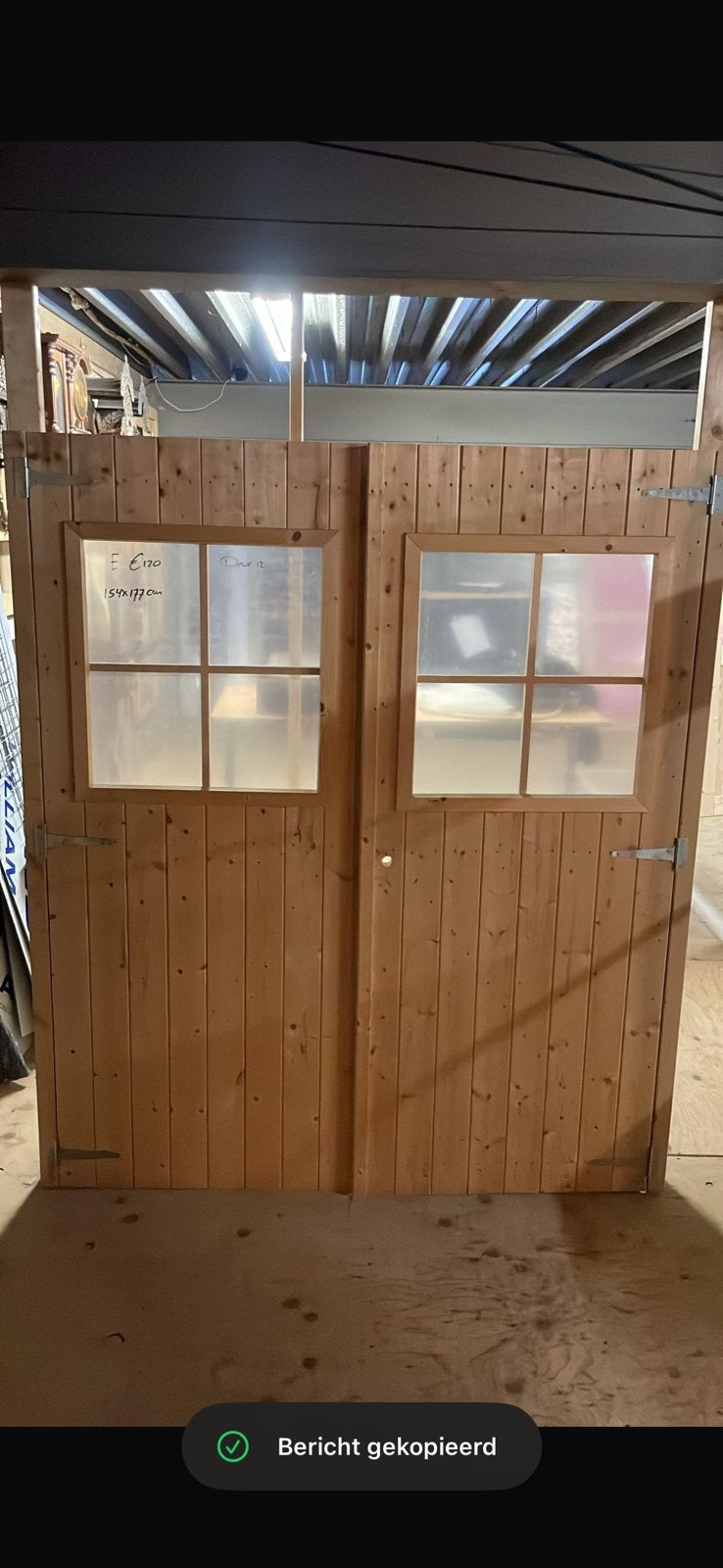 Dubbele deur met plexiglas buitendeur veranda kapschuur, Bakstenen, 6702 pc, Bullinga, Info@houthandelbullinga.nl