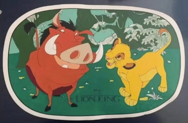 Placemat, onderzetter Disney Lion King; Pumba en Simba, Verzamelen, Ophalen of Verzenden, Leeuwenkoning of Jungle Boek, Gebruikt