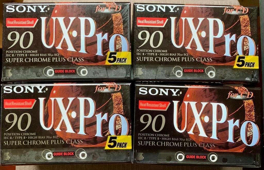 NOS Sony UXPro-90 NIEUW cassettebandjes UX-Pro UX Pro 90 OVP, 2 t/m 25 bandjes, Ophalen of Verzenden, Sony, Nieuw in verpakking