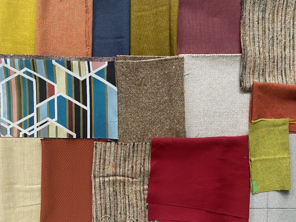 Bundel Meubelstoffen Maharam Febrik De Ploeg Fanny Aronsen, Hobby en Vrije tijd, Wol, Meerkleurig, 120 cm of meer, Nieuw