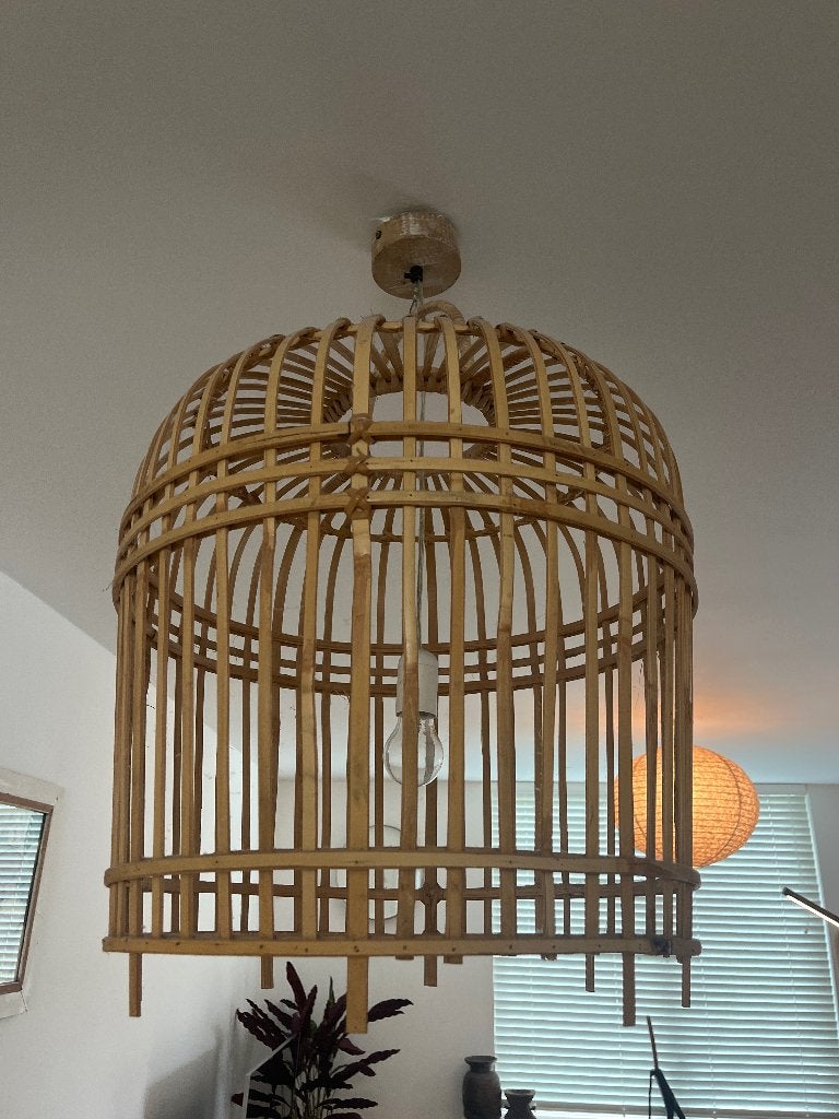 Hanenmand lamp, Ophalen, Zo goed als nieuw, Hout, Japandi, landelijk, scandi, minimalistisch