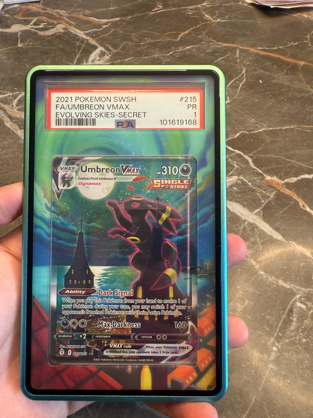 Umbreon vmax alt art psa 1, Ophalen, Zo goed als nieuw