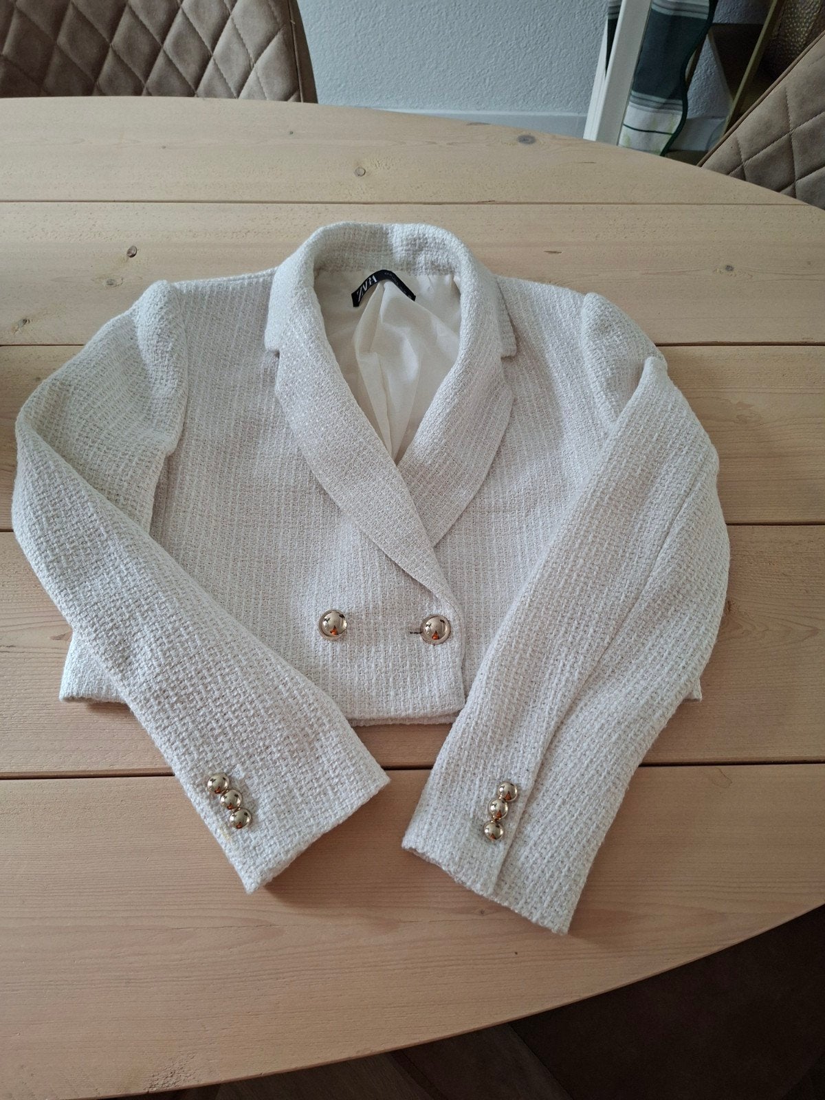 Super mooi jasje van de zara, Ophalen of Verzenden, Zo goed als nieuw, Wit