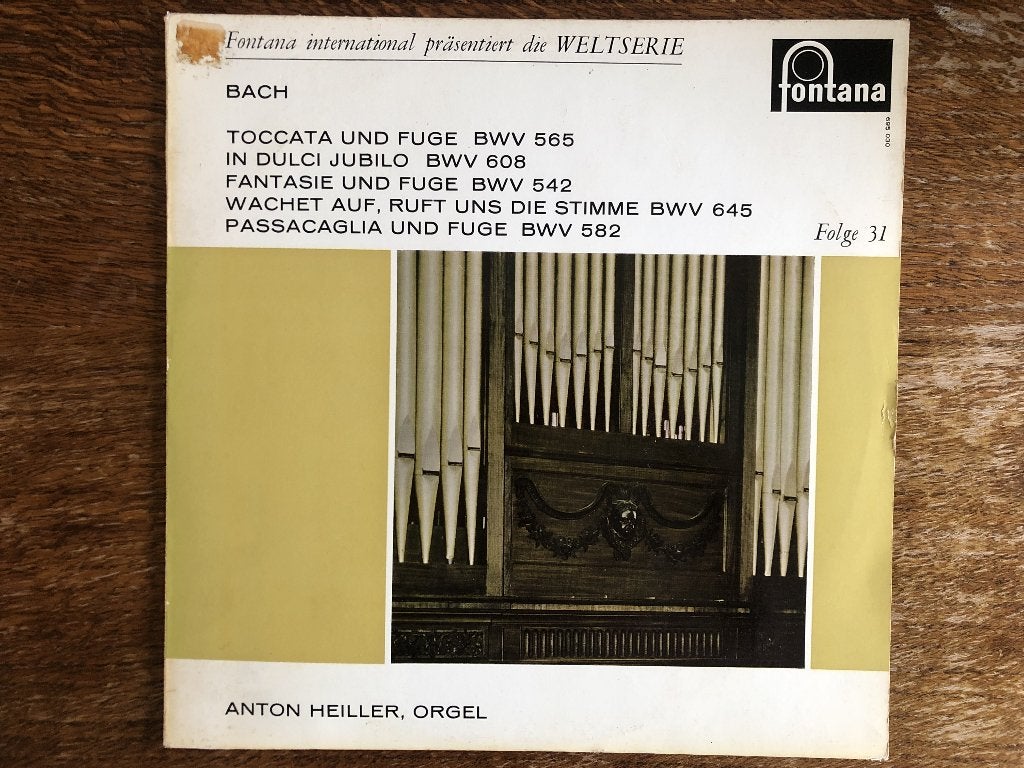 Anton Heiller speelt Bach - Toccata und Fuge BWV 565 en meer, Cd's en Dvd's, LP, Gebruikt, Overige typen, Ophalen of Verzenden